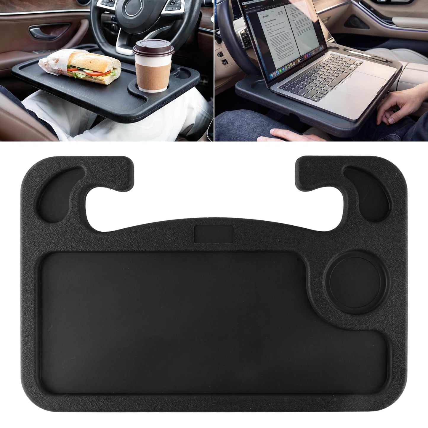 JUSTTOP Car Steering Wheel Desk for Laptop Black