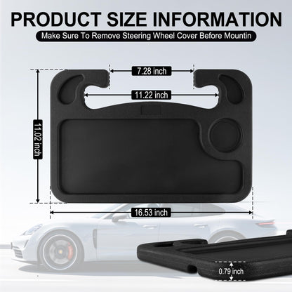JUSTTOP Car Steering Wheel Desk for Laptop Black