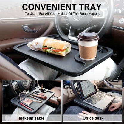 JUSTTOP Car Steering Wheel Desk for Laptop Black